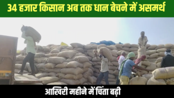 34 हजार किसान अब तक धान बेचने में असमर्थ 🟦आखिरी महीने में चिंता बढ़ी