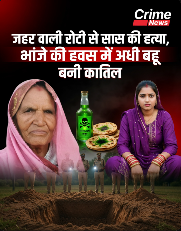 जहर वाली रोटी से सास की हत्या 🟥भांजे की हवस में अंधी बहू बनी कातिल